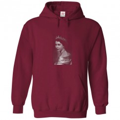 Queen Elizebeth Sketched Classic Royal Unisex Kids and Adults Pullover Hoodie 									 									 									
